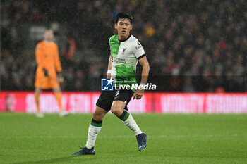 2023-11-01 - Wataru Endo (3) of Liverpool during the English League Cup, EFL Carabao Cup, round of 16 football match between Bournemouth and Liverpool on 1 November 2023 at the Vitality Stadium in Bournemouth, England - FOOTBALL - ENGLISH LEAGUE CUP - BOURNEMOUTH V LIVERPOOL - ENGLISH LEAGUE CUP - SOCCER