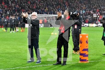2023-01-01 - Bill Foley, chairman and Michael B Jordan, co-owner on the pitch before kickoff during the English championship Premier League football match between Bournemouth and Crystal Palace on 31 December 2022 at the Vitality Stadium in Bournemouth, England - FOOTBALL - ENGLISH CHAMP - BOURNEMOUTH V CRYSTAL PALACE - ENGLISH PREMIER LEAGUE - SOCCER