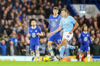 2023-01-05 - Chelsea midfielder Kai Havertz (29) and Manchester City midfielder Rodri (16) during the English championship Premier League football match between Chelsea and Manchester City on January 5, 2023 at Stamford Bridge in London, England - FOOTBALL - ENGLISH CHAMP - CHELSEA V MANCHESTER CITY - ENGLISH PREMIER LEAGUE - SOCCER