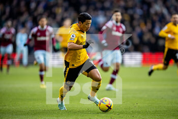 2023-01-14 - Wolverhampton Wanderers forward Hwang Hee-Chan during the English championship Premier League football match between Wolverhampton Wanderers and West Ham United on January 14, 2023 at Molineux stadium in Wolverhampton, England - FOOTBALL - ENGLISH CHAMP - WOLVERHAMPTON V WEST HAM - ENGLISH PREMIER LEAGUE - SOCCER