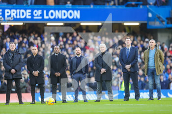 2023-01-15 - Chelsea players past and present join Blues fans in a poignant tribute to Gianluca Vialli during the Premier League match between Chelsea and Crystal Palace at Stamford Bridge, London, England on 15 January 2023. Photos Toyin Oshodi / ProSportsImages / DPPI - FOOTBALL - ENGLISH CHAMP - CHELSEA V CRYSTAL PALACE - ENGLISH PREMIER LEAGUE - SOCCER