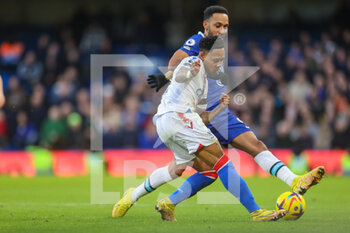 2023-01-15 - Crystal Palace defender Nathaniel Clyne (17) and Chelsea forward Pierre-Emerick Aubameyang (9) during the Premier League match between Chelsea and Crystal Palace at Stamford Bridge, London, England on 15 January 2023. Photos Toyin Oshodi / ProSportsImages / DPPI - FOOTBALL - ENGLISH CHAMP - CHELSEA V CRYSTAL PALACE - ENGLISH PREMIER LEAGUE - SOCCER