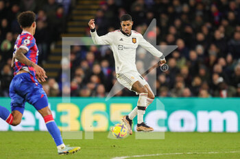 2023-01-19 - Manchester United forward Marcus Rashford during the English championship Premier League football match between Crystal Palace and Manchester United on January 18, 2023 at Selhurst Park in London, England - FOOTBALL - ENGLISH CHAMP - CRYSTAL PALACE V MANCHESTER UNITED - ENGLISH PREMIER LEAGUE - SOCCER