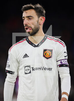2023-01-19 - Manchester United midfielder Bruno Fernandes during the English championship Premier League football match between Crystal Palace and Manchester United on January 18, 2023 at Selhurst Park in London, England - FOOTBALL - ENGLISH CHAMP - CRYSTAL PALACE V MANCHESTER UNITED - ENGLISH PREMIER LEAGUE - SOCCER