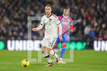2023-01-19 - Manchester United midfielder Christian Eriksen during the English championship Premier League football match between Crystal Palace and Manchester United on January 18, 2023 at Selhurst Park in London, England - FOOTBALL - ENGLISH CHAMP - CRYSTAL PALACE V MANCHESTER UNITED - ENGLISH PREMIER LEAGUE - SOCCER