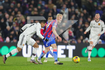 2023-01-19 - Crystal Palace Will Hughes and Manchester United midfielder Casemiro during the English championship Premier League football match between Crystal Palace and Manchester United on January 18, 2023 at Selhurst Park in London, England - FOOTBALL - ENGLISH CHAMP - CRYSTAL PALACE V MANCHESTER UNITED - ENGLISH PREMIER LEAGUE - SOCCER