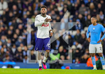 2023-01-20 - Emerson (12) of Tottenham Hotspurs celebrates his goal 0-2 during the English championship Premier League football match between Manchester City and Tottenham Hotspur on January 19, 2023 at the Etihad Stadium in Manchester, England - FOOTBALL - ENGLISH CHAMP - MANCHESTER CITY V TOTTENHAM - ENGLISH PREMIER LEAGUE - SOCCER