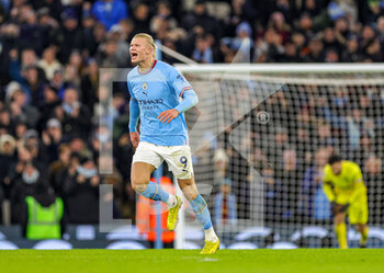 2023-01-20 - Erling Haaland (9) of Manchester City celebrates his goal 2-2 during the English championship Premier League football match between Manchester City and Tottenham Hotspur on January 19, 2023 at the Etihad Stadium in Manchester, England - FOOTBALL - ENGLISH CHAMP - MANCHESTER CITY V TOTTENHAM - ENGLISH PREMIER LEAGUE - SOCCER