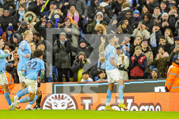 2023-01-20 - Riyad Mahrez (26) of Manchester City celebrates his goal 3-2 during the English championship Premier League football match between Manchester City and Tottenham Hotspur on January 19, 2023 at the Etihad Stadium in Manchester, England - FOOTBALL - ENGLISH CHAMP - MANCHESTER CITY V TOTTENHAM - ENGLISH PREMIER LEAGUE - SOCCER