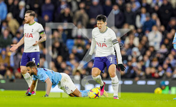 2023-01-20 - Son Heung-Min (7) of Tottenham Hotspur during the English championship Premier League football match between Manchester City and Tottenham Hotspur on January 19, 2023 at the Etihad Stadium in Manchester, England - FOOTBALL - ENGLISH CHAMP - MANCHESTER CITY V TOTTENHAM - ENGLISH PREMIER LEAGUE - SOCCER