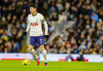 2023-01-20 - Son Heung-Min (7) of Tottenham Hotspur during the English championship Premier League football match between Manchester City and Tottenham Hotspur on January 19, 2023 at the Etihad Stadium in Manchester, England - FOOTBALL - ENGLISH CHAMP - MANCHESTER CITY V TOTTENHAM - ENGLISH PREMIER LEAGUE - SOCCER