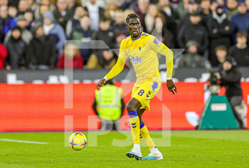 2023-01-22 - Amadou Onana (8) of Everton during the English championship Premier League football match between West Ham United and Everton on January 21, 2023 at the London Stadium in London, England - FOOTBALL - ENGLISH CHAMP - WEST HAM V EVERTON - ENGLISH PREMIER LEAGUE - SOCCER