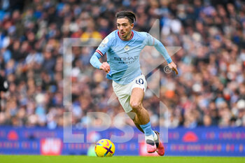 2023-01-22 - Manchester City midfielder Jack Grealish during the English championship Premier League football match between Manchester City and Wolverhampton Wanderers on January 22, 2023 at the Etihad Stadium in Manchester, England - FOOTBALL - ENGLISH CHAMP - MANCHESTER CITY V WOLVERHAMPTON - ENGLISH PREMIER LEAGUE - SOCCER