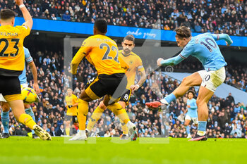 2023-01-22 - Manchester City midfielder Jack Grealish during the English championship Premier League football match between Manchester City and Wolverhampton Wanderers on January 22, 2023 at the Etihad Stadium in Manchester, England - FOOTBALL - ENGLISH CHAMP - MANCHESTER CITY V WOLVERHAMPTON - ENGLISH PREMIER LEAGUE - SOCCER