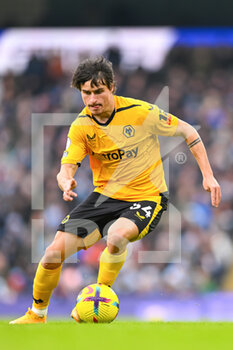 2023-01-22 - Wolverhampton Wanderers defender Hugo Bueno during the English championship Premier League football match between Manchester City and Wolverhampton Wanderers on January 22, 2023 at the Etihad Stadium in Manchester, England - FOOTBALL - ENGLISH CHAMP - MANCHESTER CITY V WOLVERHAMPTON - ENGLISH PREMIER LEAGUE - SOCCER