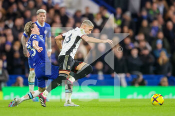 2023-02-03 - Chelsea midfielder Conor Gallagher (23) and Fulham midfielder Andreas Pereira (18) during the English championship Premier League football match between Chelsea and Fulham on February 3, 2023 at Stamford Bridge in London, England - FOOTBALL - ENGLISH CHAMP - CHELSEA V FULHAM - ENGLISH PREMIER LEAGUE - SOCCER