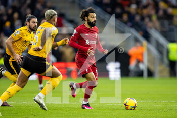 2023-02-04 - Liverpool forward Mohamed Salah during the English championship Premier League football match between Wolverhampton Wanderers and Liverpool on February 4, 2023 at Molineux stadium in Wolverhampton, England - FOOTBALL - ENGLISH CHAMP - WOLVERHAMPTON V LIVERPOOL - ENGLISH PREMIER LEAGUE - SOCCER