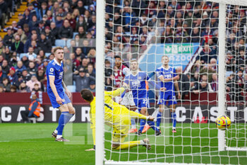 2023-02-04 - Leicester City defender Harry Souttar (15) scores an own goal to make the score 2-1 during the English championship Premier League football match between Aston Villa and Leicester City on February 4, 2023 at Villa Park in Birmingham, England - FOOTBALL - ENGLISH CHAMP - ASTON VILLA V LEICESTER - ENGLISH PREMIER LEAGUE - SOCCER