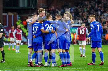 2023-02-04 - Leicester City midfielder Dennis Praet (26) scores a goal and celebrates to make the score 2-4 during the English championship Premier League football match between Aston Villa and Leicester City on February 4, 2023 at Villa Park in Birmingham, England - FOOTBALL - ENGLISH CHAMP - ASTON VILLA V LEICESTER - ENGLISH PREMIER LEAGUE - SOCCER