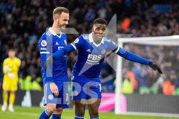 2023-02-11 - Leicester City forward Kelechi Iheanacho (14) scores and celebrates 3-1 during the English championship Premier League football match between Leicester City and Tottenham Hotspur on February 11, 2023 at the King Power Stadium in Leicester, England - FOOTBALL - ENGLISH CHAMP - LEICESTER V TOTTENHAM - ENGLISH PREMIER LEAGUE - SOCCER