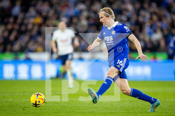 2023-02-11 - Leicester City defender Victor Kristiansen during the English championship Premier League football match between Leicester City and Tottenham Hotspur on February 11, 2023 at the King Power Stadium in Leicester, England - FOOTBALL - ENGLISH CHAMP - LEICESTER V TOTTENHAM - ENGLISH PREMIER LEAGUE - SOCCER
