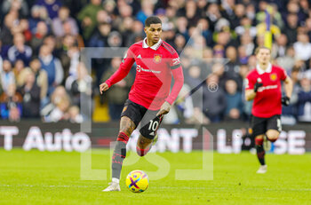 2023-02-13 - Marcus Rashford (10) of Manchester United during the English championship Premier League football match between Leeds United and Manchester United on February 12, 2023 at Elland Road in Leeds, England - FOOTBALL - ENGLISH CHAMP - LEEDS V MANCHESTER UNITED - ENGLISH PREMIER LEAGUE - SOCCER