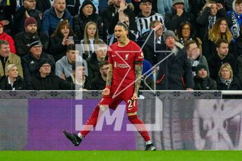 2023-02-18 - Darwin Nunez of Liverpool celebrates a goal 0-1 during the English championship Premier League football match between Newcastle United and Liverpool on February 18, 2023 at St James’ Park in Newcastle, England - FOOTBALL - ENGLISH CHAMP - NEWCASTLE V LIVERPOOL - ENGLISH PREMIER LEAGUE - SOCCER