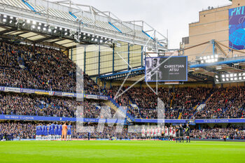 2023-02-19 - Chelsea and Southampton pay tribute to former player Christian Atsu during the English championship Premier League football match between Chelsea and Southampton on February 18, 2023 at Stamford Bridge in London, England - FOOTBALL - ENGLISH CHAMP - CHELSEA V SOUTHAMPTON - ENGLISH PREMIER LEAGUE - SOCCER