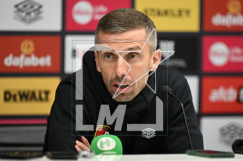 2023-02-25 - AFC Bournemouth manager Gary O'Neil talking during the post match press conference during the English championship Premier League football match between Bournemouth and Manchester City on 25 February 2023 at the Vitality Stadium in Bournemouth, England - FOOTBALL - ENGLISH CHAMP - BOURNEMOUTH V MANCHESTER CITY - ENGLISH PREMIER LEAGUE - SOCCER