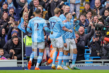 2023-03-05 - Phil Foden (47) of Manchester City scores a goal and celebrates 1-0 during the English championship Premier League football match between Manchester City and Newcastle United on 4 March 2023 at the Etihad Stadium in Manchester, England - FOOTBALL - ENGLISH CHAMP - MANCHESTER CITY V NEWCASTLE - ENGLISH PREMIER LEAGUE - SOCCER