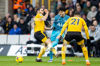 2023-03-04 - Tottenham Hotspur forward Son Heung-Min (7) plays a pass during the English championship Premier League football match between Wolverhampton Wanderers and Tottenham Hotspur on 4 March 2023 at Molineux stadium in Wolverhampton, England - FOOTBALL - ENGLISH CHAMP - WOLVERHAMPTON V TOTTENHAM - ENGLISH PREMIER LEAGUE - SOCCER