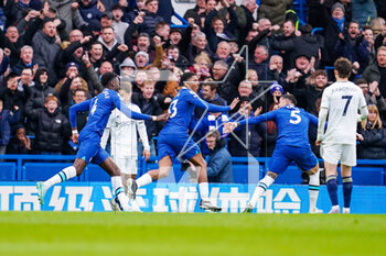2023-03-04 - Chelsea defender Wesley Fofana (33) scores a goal to make the score 1-0 during the English championship Premier League football match between Chelsea and Leeds United on 4 March 2023 at Stamford Bridge in London, England - FOOTBALL - ENGLISH CHAMP - CHELSEA V LEEDS - ENGLISH PREMIER LEAGUE - SOCCER