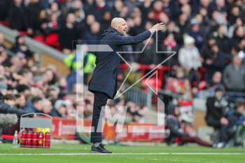 2023-03-06 - Manchester United Manager Erik Ten Hag during the English championship Premier League football match between Liverpool and Manchester United on 5 March 2023 at Anfield in Liverpool, England - FOOTBALL - ENGLISH CHAMP - LIVERPOOL V MANCHESTER UNITED - ENGLISH PREMIER LEAGUE - SOCCER