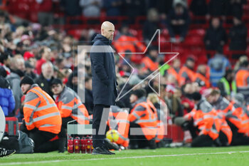 2023-03-06 - Manchester United Manager Erik Ten Hag during the English championship Premier League football match between Liverpool and Manchester United on 5 March 2023 at Anfield in Liverpool, England - FOOTBALL - ENGLISH CHAMP - LIVERPOOL V MANCHESTER UNITED - ENGLISH PREMIER LEAGUE - SOCCER