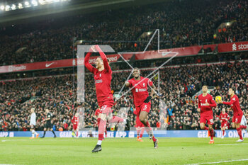 2023-03-06 - Liverpool forward Darwin Nunez (27) scores a goal 5-0 and celebrates during the English championship Premier League football match between Liverpool and Manchester United on 5 March 2023 at Anfield in Liverpool, England - FOOTBALL - ENGLISH CHAMP - LIVERPOOL V MANCHESTER UNITED - ENGLISH PREMIER LEAGUE - SOCCER