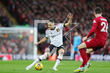 2023-03-06 - Manchester United defender Diogo Dalot during the English championship Premier League football match between Liverpool and Manchester United on 5 March 2023 at Anfield in Liverpool, England - FOOTBALL - ENGLISH CHAMP - LIVERPOOL V MANCHESTER UNITED - ENGLISH PREMIER LEAGUE - SOCCER