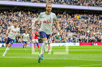 2023-03-12 - Harry Kane (10) of Tottenham Hotspur scores a goal and celebrates 2-0 during the English championship Premier League football match between Tottenham Hotspur and Nottingham Forest on 11 March 2023 at Tottenham Hotspur Stadium in London, England - FOOTBALL - ENGLISH CHAMP - TOTTENHAM V NOTTINGHAM FOREST - ENGLISH PREMIER LEAGUE - SOCCER
