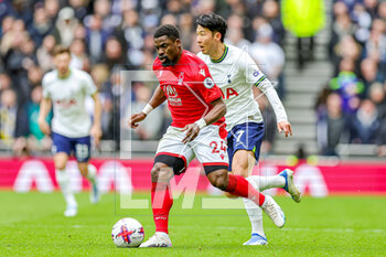12/03/2023 - Serge Aurier (24) of Nottingham Forest, Son Heung-Min (7) of Tottenham Hotspur during the English championship Premier League football match between Tottenham Hotspur and Nottingham Forest on 11 March 2023 at Tottenham Hotspur Stadium in London, England - FOOTBALL - ENGLISH CHAMP - TOTTENHAM V NOTTINGHAM FOREST - ENGLISH PREMIER LEAGUE - CALCIO
