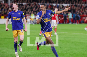 2023-03-17 - Newcastle United forward Alexander Isak (14) scores from the penalty spot and celebrates to make the score 1-2 during the English championship Premier League football match between Nottingham Forest and Newcastle United on 17 March 2023 at the City Ground in Nottingham, England - FOOTBALL - ENGLISH CHAMP - NOTTINGHAM V NEWCASTLE - ENGLISH PREMIER LEAGUE - SOCCER