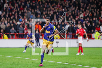 2023-03-17 - Newcastle United forward Alexander Isak (14) scores from the penalty spot and celebrates to make the score 1-2 during the English championship Premier League football match between Nottingham Forest and Newcastle United on 17 March 2023 at the City Ground in Nottingham, England - FOOTBALL - ENGLISH CHAMP - NOTTINGHAM V NEWCASTLE - ENGLISH PREMIER LEAGUE - SOCCER