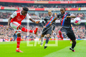 2023-03-19 - Arsenal midfielder Bukayo Saka during the English championship Premier League football match between Arsenal and Crystal Palace on 19 March 2023 at the Emirates Stadium in London, England - FOOTBALL - ENGLISH CHAMP - ARSENAL V CRYSTAL PALACE - ENGLISH PREMIER LEAGUE - SOCCER