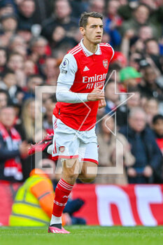 2023-03-19 - Arsenal defender Jakub Kiwior during the English championship Premier League football match between Arsenal and Crystal Palace on 19 March 2023 at the Emirates Stadium in London, England - FOOTBALL - ENGLISH CHAMP - ARSENAL V CRYSTAL PALACE - ENGLISH PREMIER LEAGUE - SOCCER
