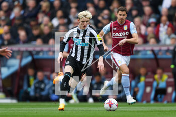 2023-04-15 - Newcastle United midfielder Anthony Gordon during the English championship Premier League football match between Aston Villa and Newcastle United on 15 April 2023 at Villa Park in Birmingham, England - FOOTBALL - ENGLISH CHAMP - ASTON VILLA V NEWCASTLE - ENGLISH PREMIER LEAGUE - SOCCER