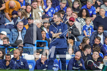 2023-04-15 - Frank Lampard Caretaker Manager of Chelsea during the English championship Premier League football match between Chelsea and Brighton and Hove Albion on 15 April 2023 at Stamford Bridge in London, England - FOOTBALL - ENGLISH CHAMP - CHELSEA V BRIGHTON - ENGLISH PREMIER LEAGUE - SOCCER