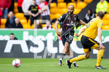 2023-04-15 - Brentford midfielder Bryan Mbeumo during the English championship Premier League football match between Wolverhampton Wanderers and Brentford on 15 April 2023 at Molineux stadium in Wolverhampton, England - FOOTBALL - ENGLISH CHAMP - WOLVERHAMPTON V BRENTFORD - ENGLISH PREMIER LEAGUE - SOCCER