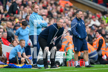 2023-04-22 - Nottingham Forest manager, Steve Cooper during the English championship Premier League football match between Liverpool and Nottingham Forest on 22 April 2023 at Anfield stadium in Liverpool, England - FOOTBALL - ENGLISH CHAMP - LIVERPOOL V NOTTINGHAM FOREST - ENGLISH PREMIER LEAGUE - SOCCER