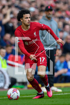 2023-04-22 - Curtis Jones of Liverpool during the English championship Premier League football match between Liverpool and Nottingham Forest on 22 April 2023 at Anfield stadium in Liverpool, England - FOOTBALL - ENGLISH CHAMP - LIVERPOOL V NOTTINGHAM FOREST - ENGLISH PREMIER LEAGUE - SOCCER