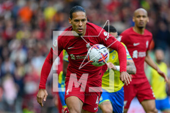 2023-04-22 - Virgil van Dijk of Liverpool during the English championship Premier League football match between Liverpool and Nottingham Forest on 22 April 2023 at Anfield stadium in Liverpool, England - FOOTBALL - ENGLISH CHAMP - LIVERPOOL V NOTTINGHAM FOREST - ENGLISH PREMIER LEAGUE - SOCCER