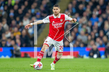 2023-04-26 - Arsenal midfielder Jorginho during the English championship Premier League football match between Manchester City and Arsenal on 26 April 2023 at the Etihad Stadium in Manchester, England - FOOTBALL - ENGLISH CHAMP - MANCHESTER CITY V ARSENAL - ENGLISH PREMIER LEAGUE - SOCCER