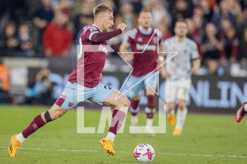 2023-04-26 - West Ham United forward Jarrod Bowen during the English championship Premier League football match between West Ham United and Liverpool on 26 April 2023 at the London Stadium in London, England - FOOTBALL - ENGLISH CHAMP - WEST HAM V LIVERPOOL - ENGLISH PREMIER LEAGUE - SOCCER